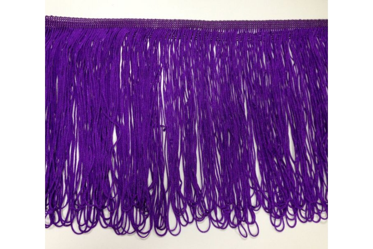 Бахрома танцевальная петлями шир.15 см арт.3009-15 цв.фиолетовый уп.13,5 м