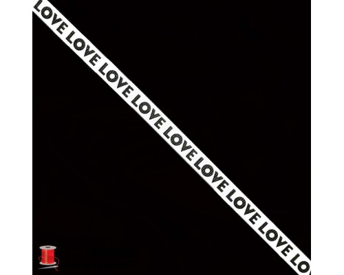 Лента репсовая с надписью (буквами) Love шир.1 см арт.9780 цв.комбинированный уп.91 м